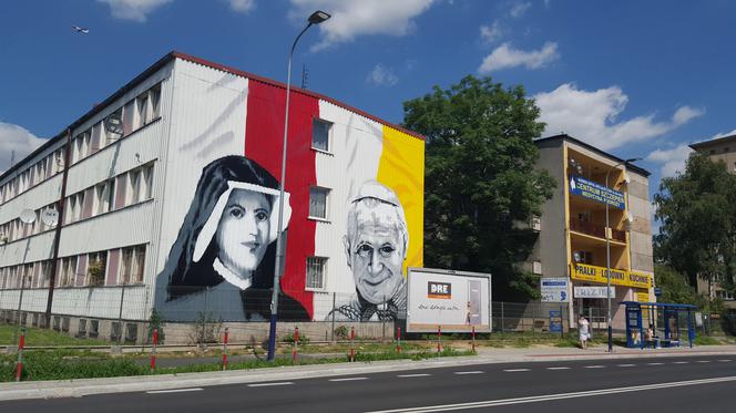 Nowy mural na budynku szpitala Jana Pawła II. Jak Wam się podoba? [ZDJĘCIA]