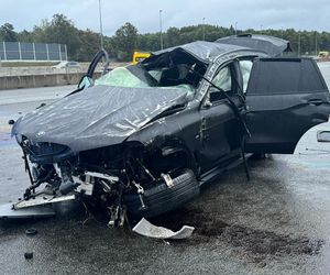 Wypadek komendanta policji na autostradzie A1