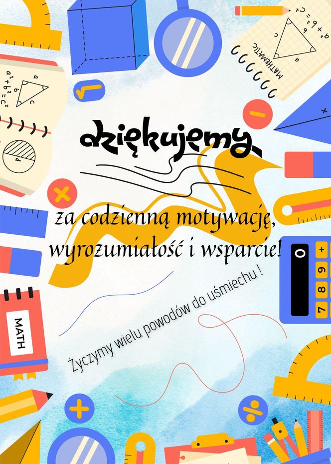 Podziękowanie dla nauczyciela do druku