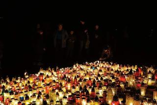 Cmentarz Centralny nocą