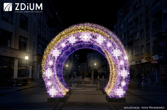 Świąteczne iluminacje na wrocławskich ulicach