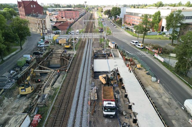 Budowane przejście podziemne na przystanku Sosnowiec Środula