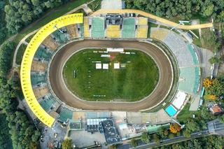 Stadion żużlowy w Zielonej Górze z lotu ptaka