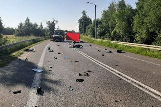 Wypadek motocyklisty - Wola Jechowa