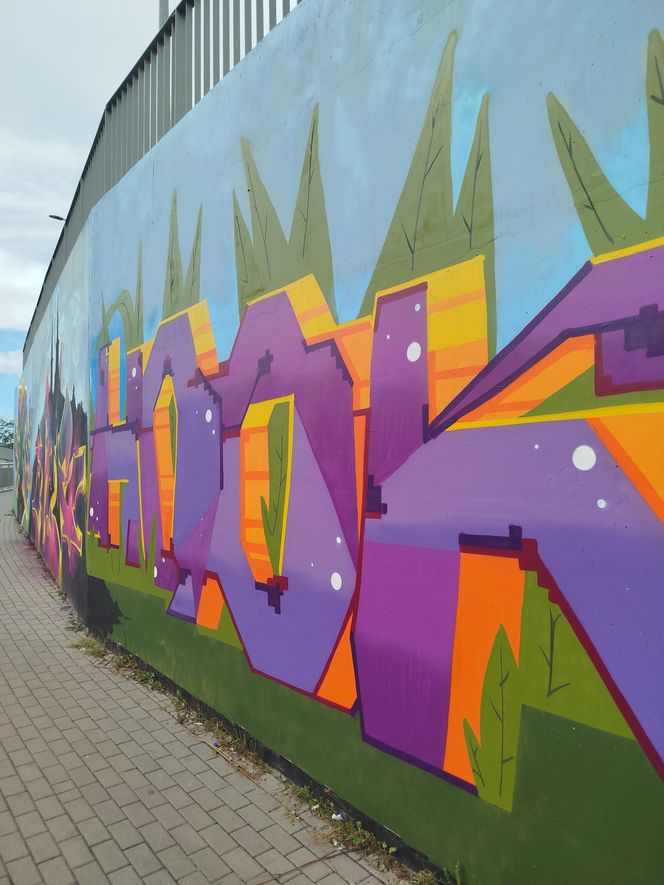 Kolorowe grafiki w siedleckim tunelu pod torami