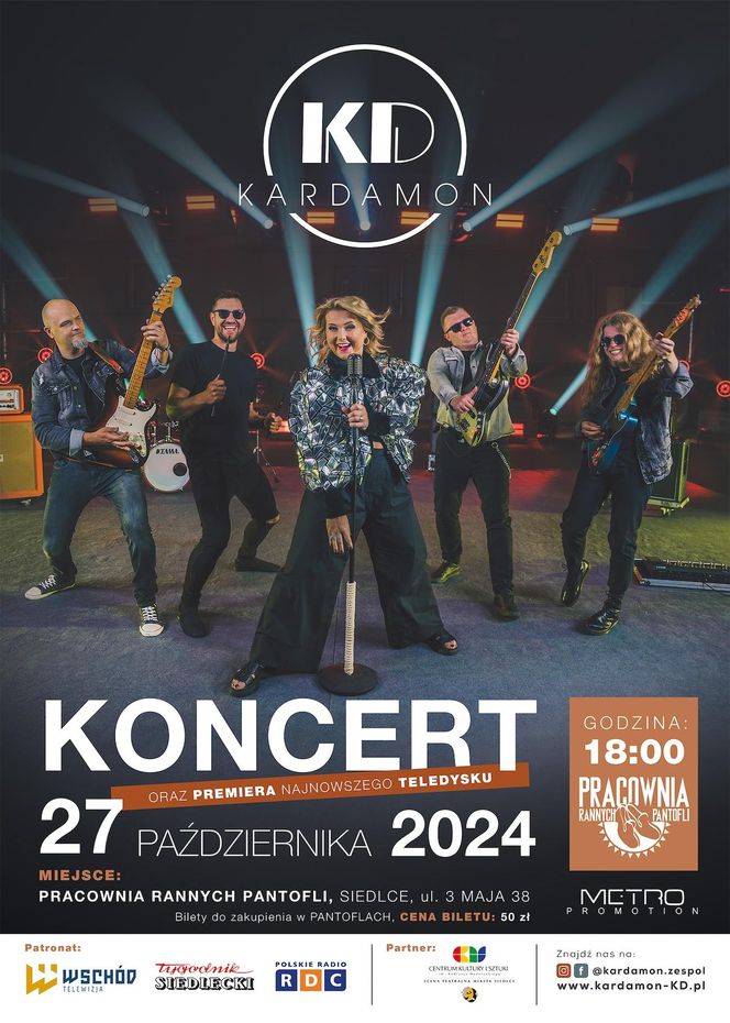 Siedlce: koncert zespołu Kardamon już 27 października