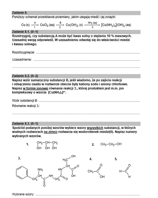 Matura rozszerzona 2022 chemia - arkusz PDF