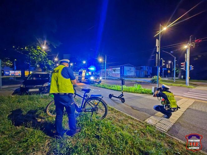 Niecodzienne zdarzenie w Tychach. Zderzenie dwóch "elektryków". Są w szpitalu