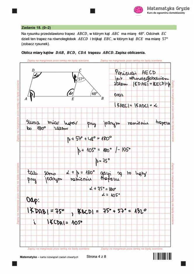 Egzamin ósmoklasisty 2025 - matematyka