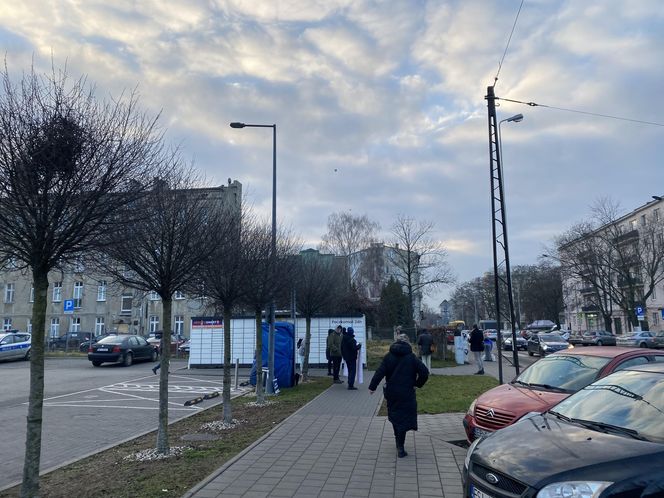 Protest przed Lidlem w Łodzi