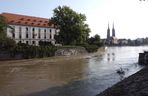 Wrocław. Fala w centrum miasta.