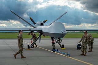 Zamiast na ćwiczenia amerykańskie MQ-9 Reaper poleciały nad powodzią