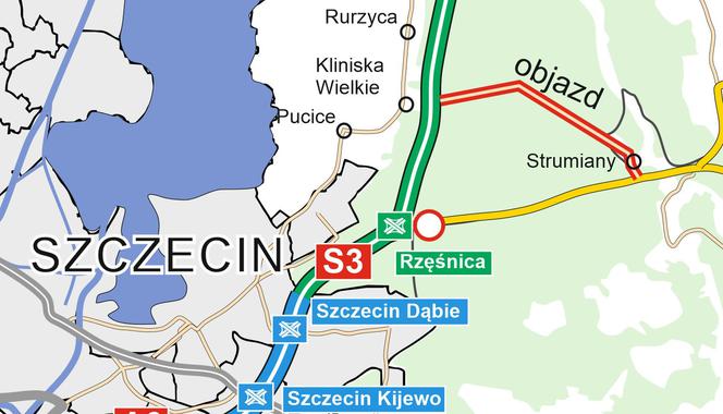 Dziś spore utrudnienia na S3 na węźle Rzęśnica. Potrwają do wieczora