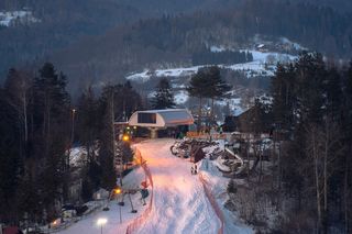 Szczawnica. Uzdrowisko zimą 