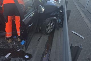 Groźny wypadek na wjeździe do Warszawy na S2