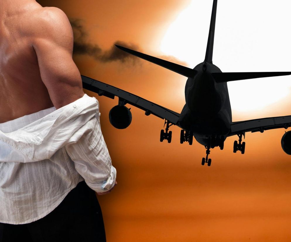 Pijany 55-latek rozbierał się w samolocie. Na lotnisku odebrała go mama