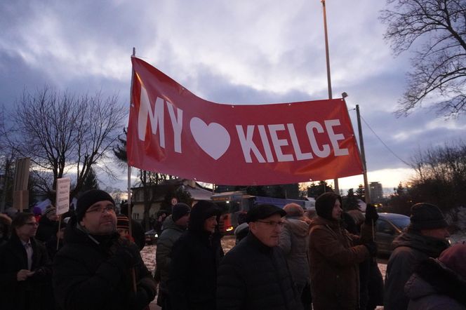 Protest kielczan przeciw budowie S74