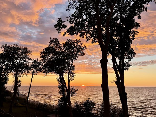 Widok z apartamentu Hevenia w Rewalu