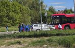 Stargard: 12 poszkodowanych po zderzeniu autobusu z samochodami. WIDEO z monitoringu