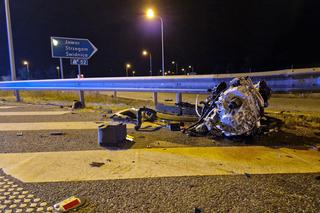 Siła uderzenia była potworna. Silnik wyrzuciło na kilkanaście metrów