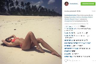 Honorata Skarbek w bikini wygina seksowne ciało na plaży. Zdjęcia z egzotycznych wakacji wokalistki!