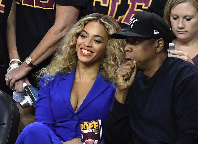 Beyonce i Jay-Z na meczu koszykówki