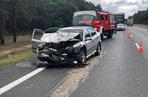 Zderzenie trzech aut na trasie Bydgoszcz - Toruń