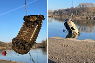 Wjechali autem do Odry we Wrocławiu. Nastolatkowie dopłynęli do brzegu, ale pojazd został w rzece 3 miesiące [ZDJĘCIA]