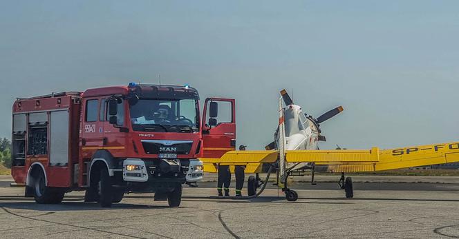 Pożar lasu w Pile. Do akcji skierowano samolot gaśniczy 