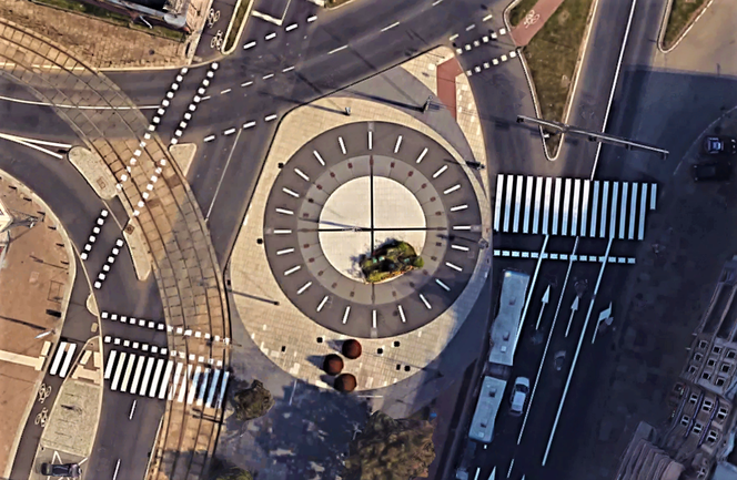 Szczecin w szczególe według Google Earth