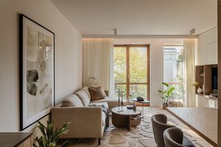 Beżowe mieszkanie na Mokotowie