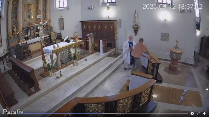 Półnagi mężczyzna przerwał mszę. Krzyczał, był agresywny