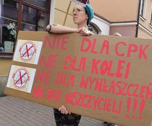 Protest przeciw CPK w Zamościu