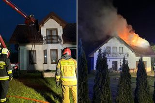 Dramatyczny pożar domu jednorodzinnego. W środku byli ludzie!