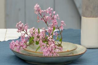 Sezonowe kwiaty w letniej dekoracji stołu w stylu skandynawskim