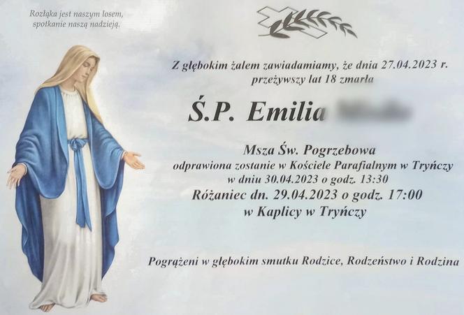 Osiemnastoletnia Emilka z Ubieszyna nie żyje