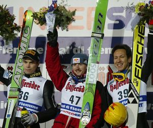 Noriaki Kasai podczas Mistrzostw Świata w Predazzo 2003