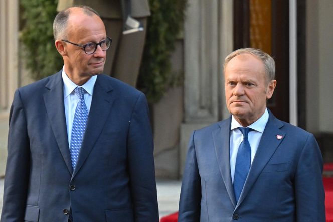 Premier Donald Tusk oraz kanclerz Niemiec Friedrich Merz
