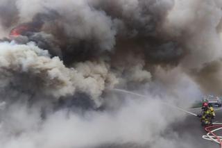 Ogromny pożar tira w Jeleniej Górze. Kłęby dymu nad obwodnicą 