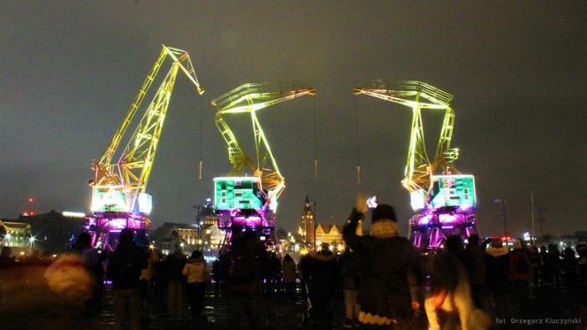 Iluminacja szczecińskich dźwigozaurów
