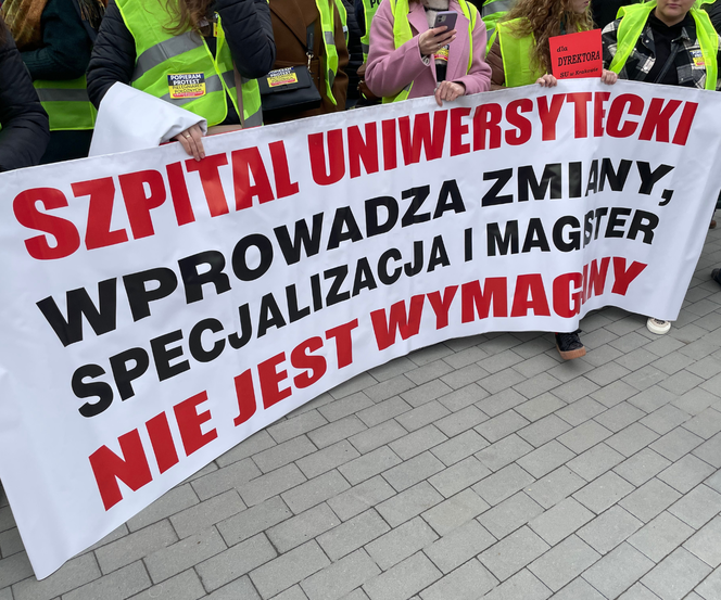 Protest pielęgniarek w Krakowie 30.03.