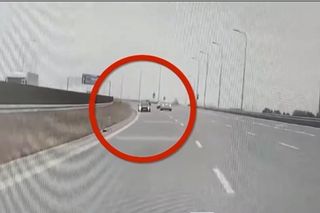 Jechała pod prąd trasą szybkiego ruchu. Nagranie wyciekło do sieci