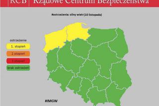 ostrzeżenie orkan Rządowe Centrum Bezpieczeństwa