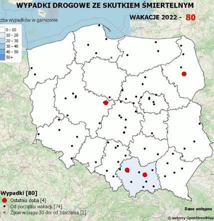 Policyjna Mapa Wypadków Drogowych Ze Skutkiem Śmiertelnym