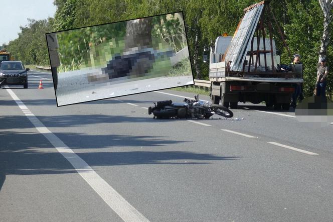 Wymusił pierwszeństwo przed motocyklistą. 62-latek wpadł pod ciężarówkę. Zginął na miejscu