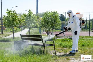 Bełchatów: Dezynfekcja obiektów sportowych. Siłownie, boiska wszysto spryskano dezynfekatorem 