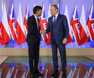 Premier RP Donald Tusk oraz premier Wielkiej Brytanii Rishi Sunak