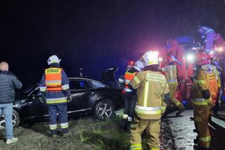 Dankowice: 18-latek wpadł w poślizg. Jego auto wjechało do stawu