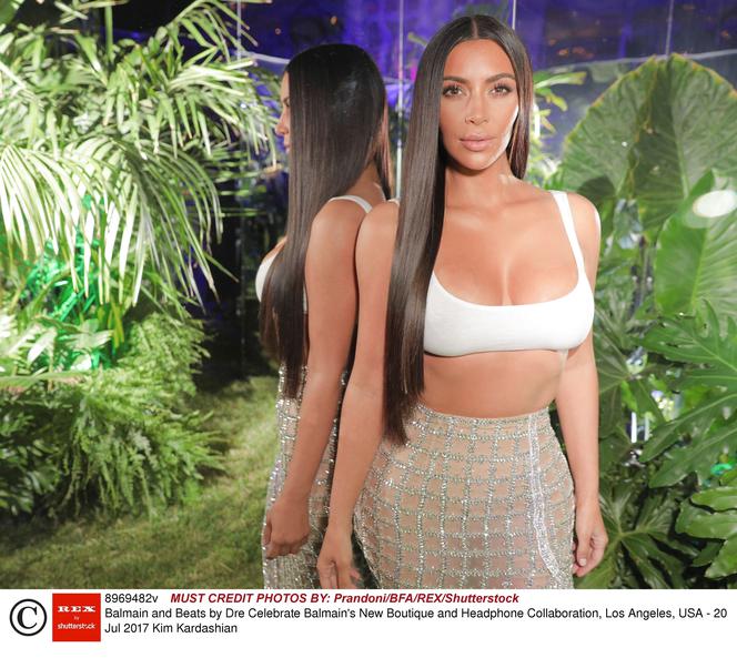 Kim Kardashian na imprezie Balmain