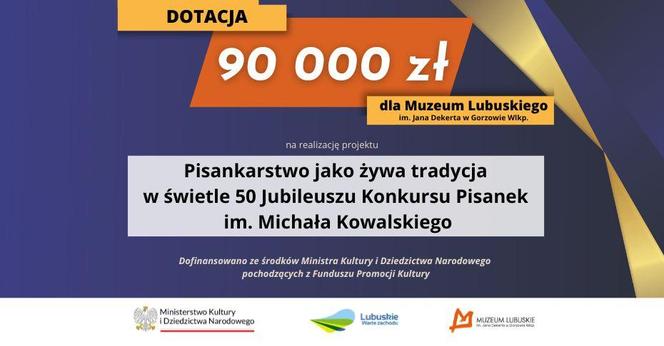 Dotacja dotycząca projektu pt.: Pisankarstwo jako żywa tradycja w świetle 50. Jubileuszu Konkursu Pisanek im. Michała Kowalskiego